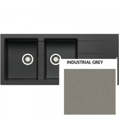 Pyramis Athlos 2B 1D Ένθετος Νεροχύτης από Συνθετικό Γρανίτη 116x50cm Industrial Grey Pyramis Athlos 2B 1D Ένθετος Νεροχύτης από Συνθετικό Γρανίτη 116x50cm Industrial Grey